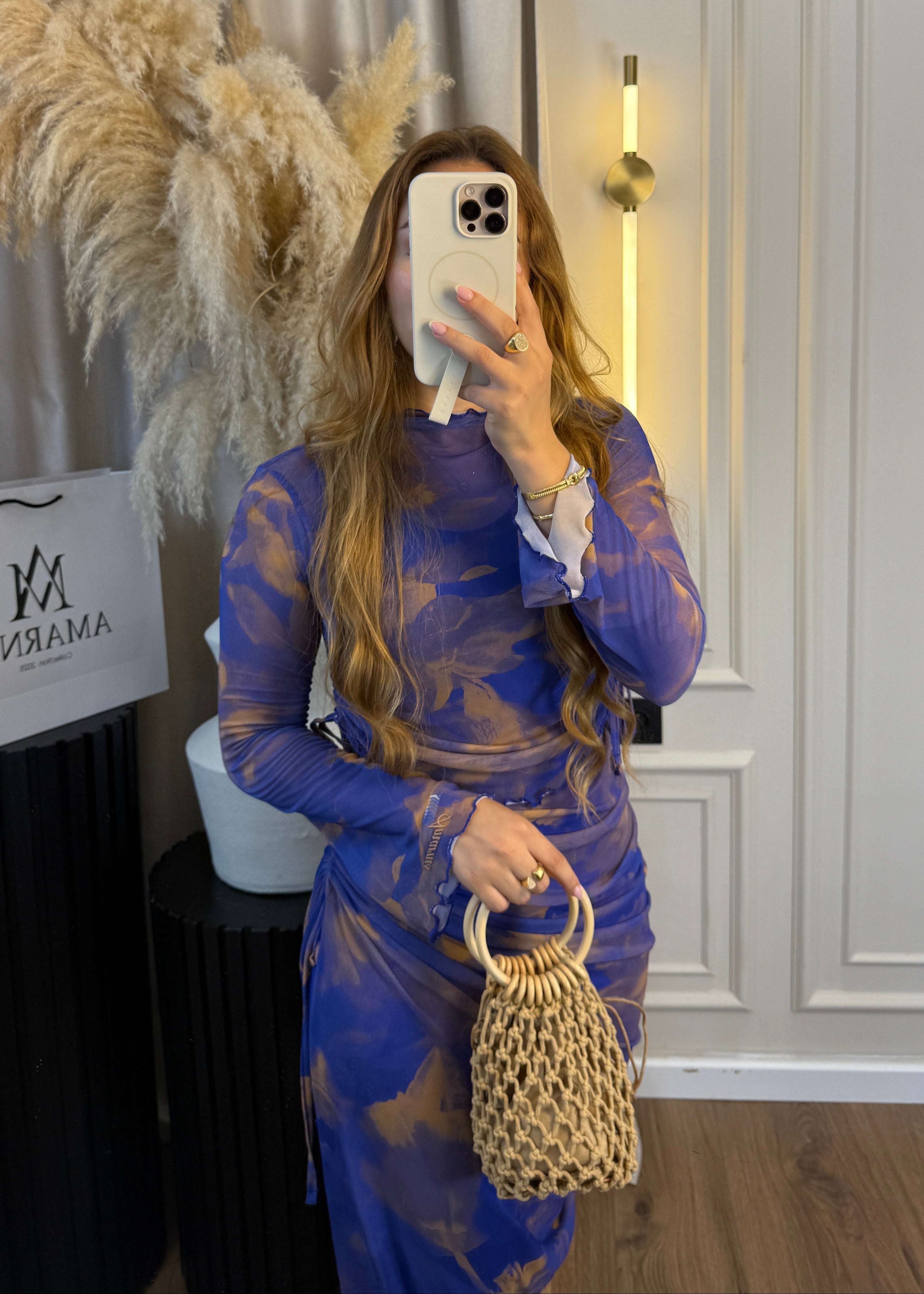 Azure dune crop top